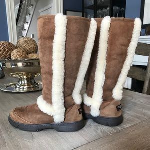 Tall chestnut Ugg boots